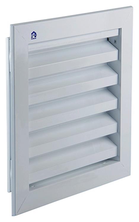 Renson 1006224 - rejilla mural empotrada 411 aluminio ral 9010 200x200mm | 1 pieza