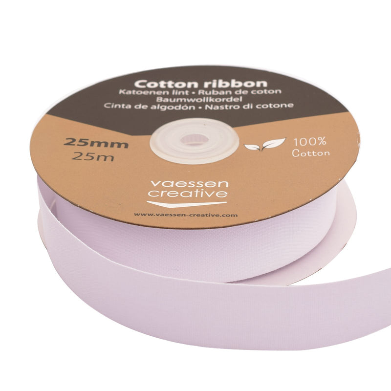 Vaessen creative • katoenen lint 25mm x 25m wit