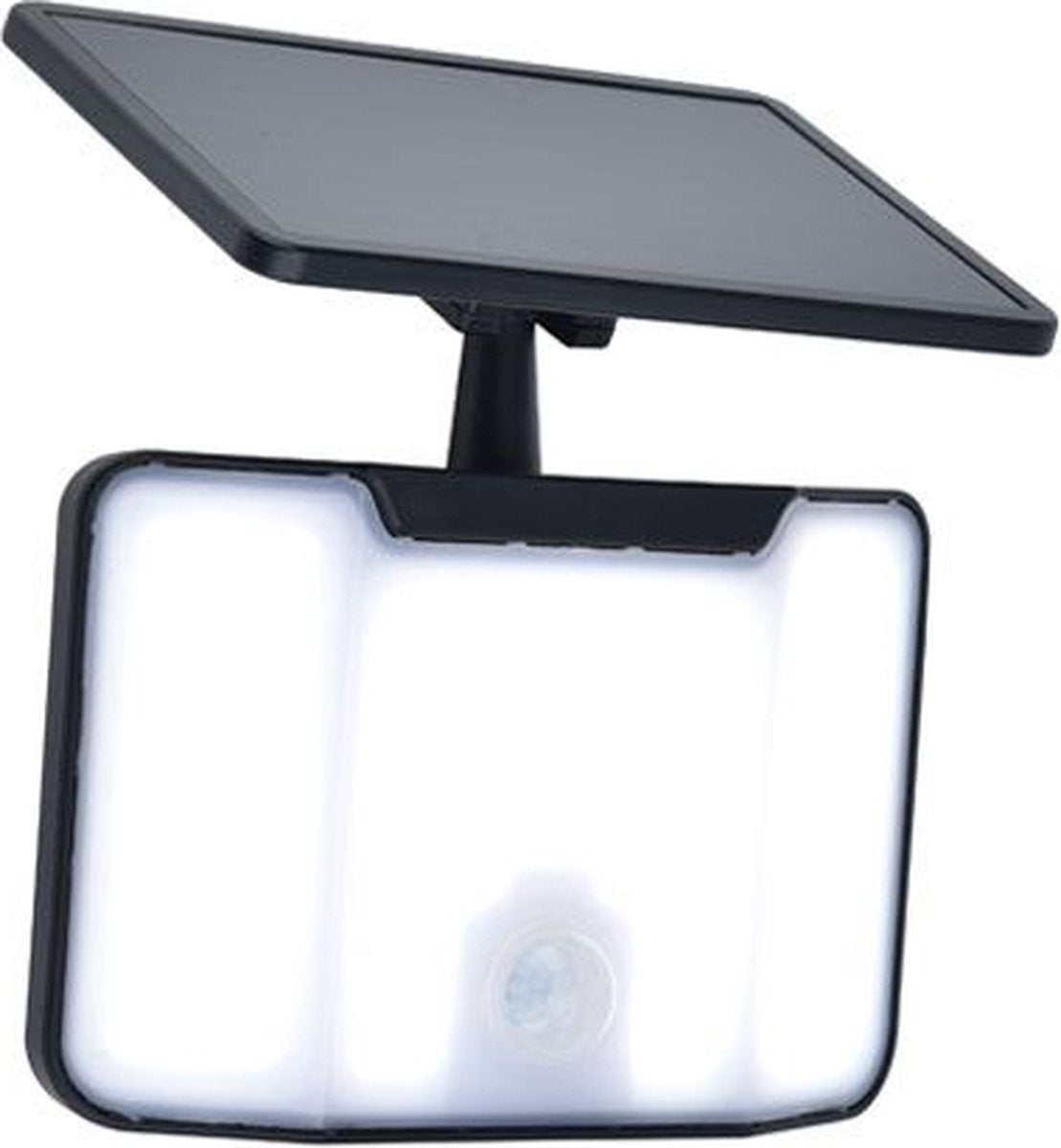 Lutec - kombo solar lamp met sensor voor buiten - led - zwart