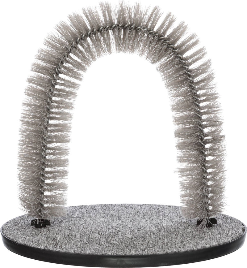 Arco per la cura del pelo Trixie - grigio, 36x33 cm - massaggio per gatti, spazzole resistenti