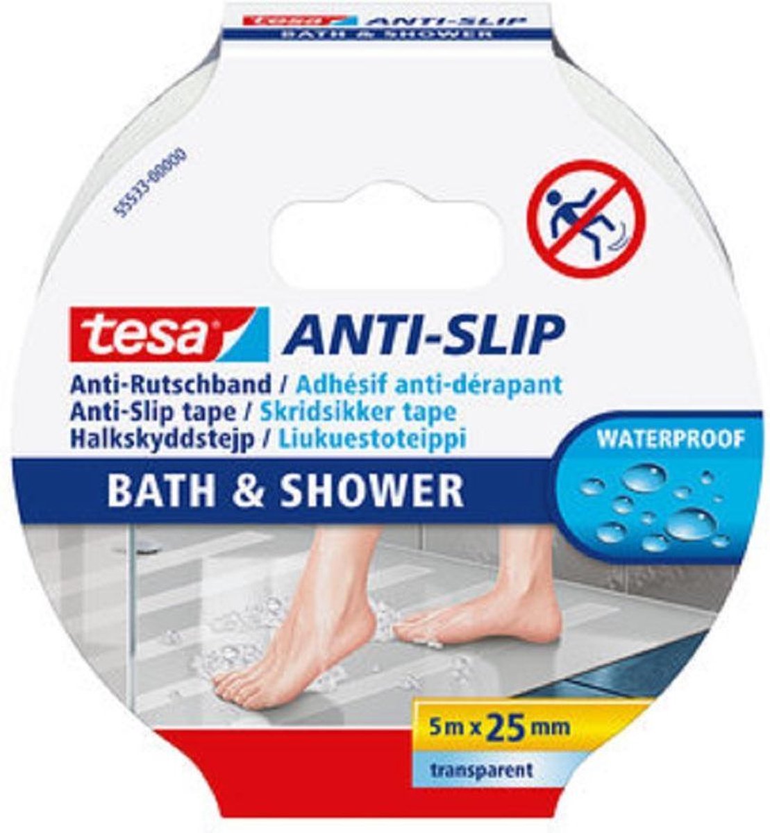 Tesa 1054866 - vasca doccia antiscivolo 5m x 25mm | 6 pezzi