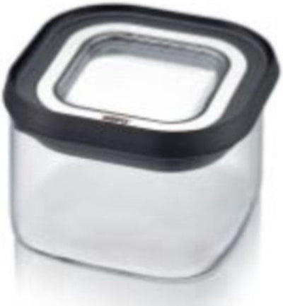 Recipiente de almacenamiento Gefu para despensa – 400 ml – vidrio de borosilicato – apilable herméticamente
