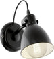 Eglo priddy wandlamp - e27 - 21,5 cm - zwart wit