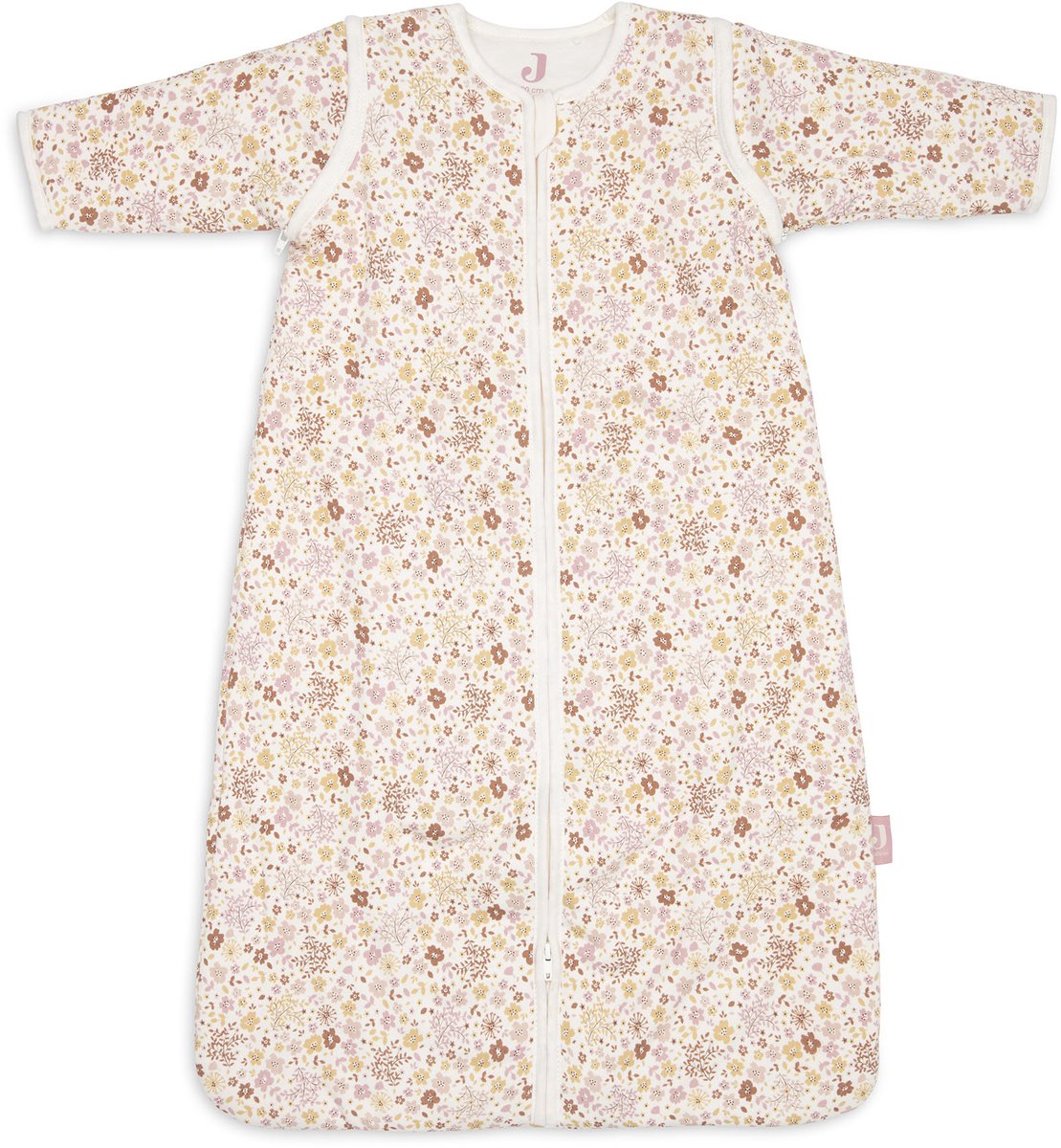 Saco de dormir para bebé Jollein con manga extraíble 90 cm - hadas de flores