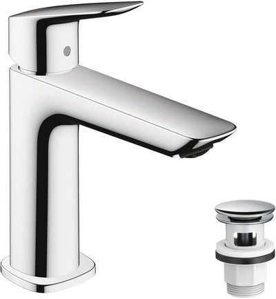 Hansgrohe logis fine - miscelatore per lavabo - funzionamento monocomando - con tappo di scarico - 100 mm - cromo