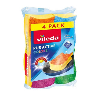 Vileda per puring spugne pur Colours Active 4 pezzi