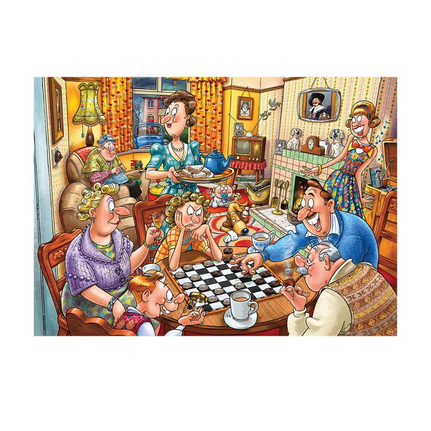 Rompecabezas Wasgij Destiny 25 - Noche de juegos, 1000 uds.