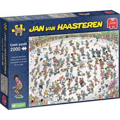Jan Van Haasteren Jigsaw Puzzle Skateboarding nella ciotola, 2000st.