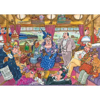Jumbo wasgij retro mystery 9 legpuzzel - de grotere treinroof, 1000st.
