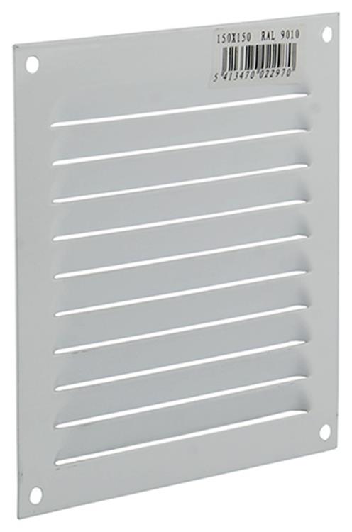 Renson 1015063 - Rejilla de lamas plana aluminio blanco 150x150mm | 10 piezas
