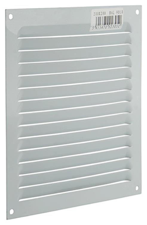 Renson 1015069 - Rejilla de lamas plana aluminio blanco 200x200mm | 10 piezas