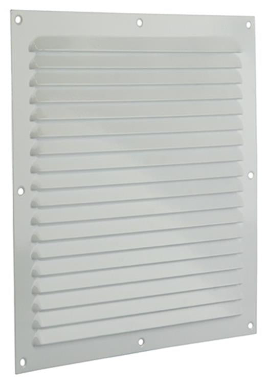 Renson 1006309 - Rejilla de lamas plana aluminio ral 9010 250x250mm | 10 piezas
