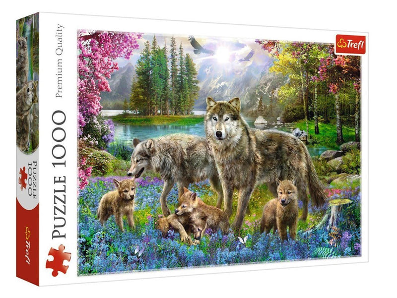 Puzzle 1000 pz - incontro di lupi