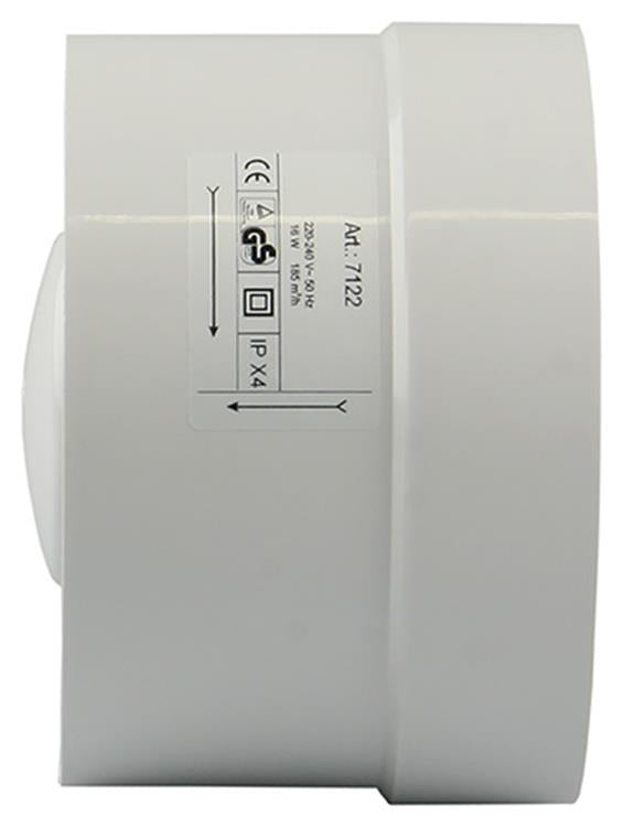 Renson 1006443 - ventilador de conducto estándar 7122 blanco ø 125 | 2 piezas