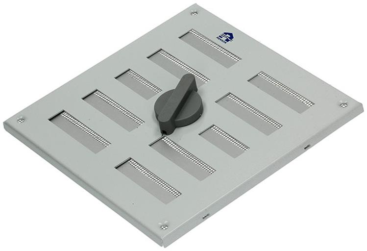 Renson 1006325 - superficie de rejilla ajustable. 4037 aluminio ral 9010 155x155mm | 2 piezas