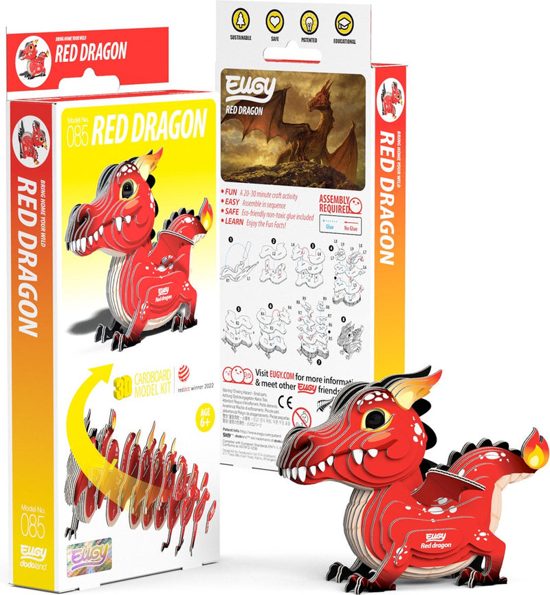 Puzzle 3d Eugy - drago - figure fantasy - durevole - collezionali tutti - 6 anni
