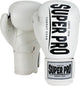 Guanti da boxe Super Pro Combat Gear Champ (kick) bianchi neri 8 once