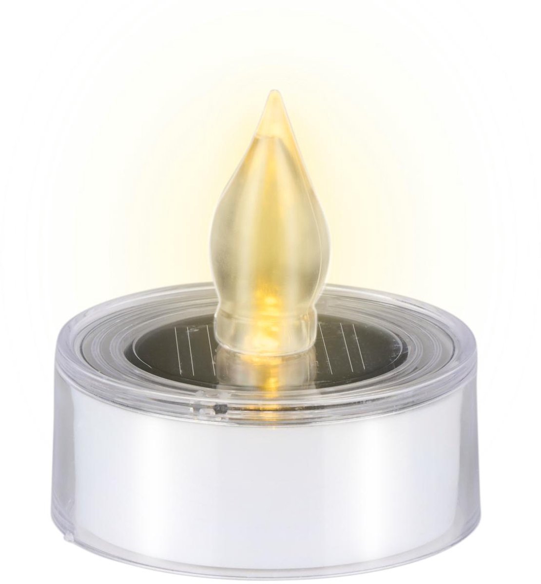 Arti casa set di 2 candeline solari - candele solari a luce bianca calda - candeline da esterno ip44 - candele a energia solare ø5,5 x 5 cm - bianco