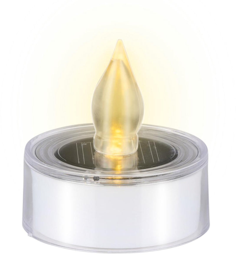 Arti casa set di 2 candeline solari - candele solari a luce bianca calda - candeline da esterno ip44 - candele a energia solare ø5,5 x 5 cm - bianco
