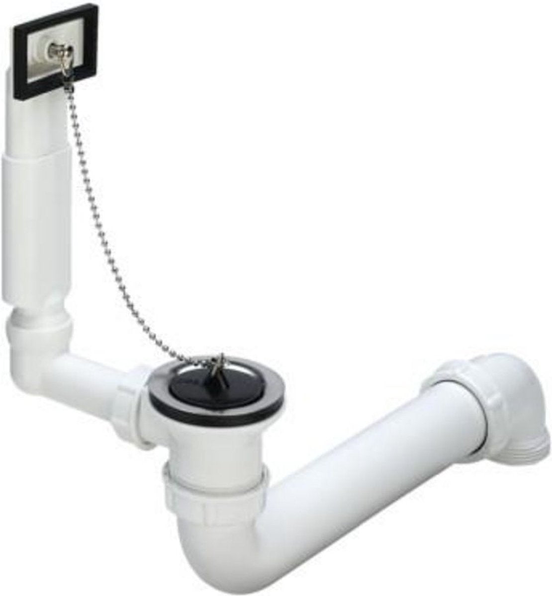 Viega afvoer overloop garnituur 6 4 70mm met stop met ketting