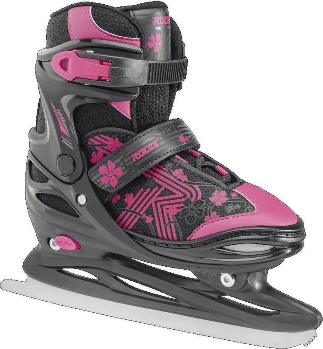 ROCES JOKEY ICE 3.0 Patinaje ajustable Rosa negro Tamaño 38-41