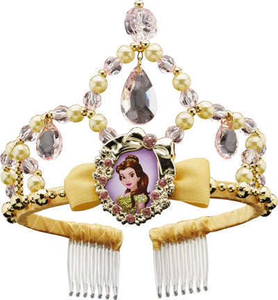 Disfraz princesa disney - la bella bestia, belle tiara clasica, talla unica infantil, niña