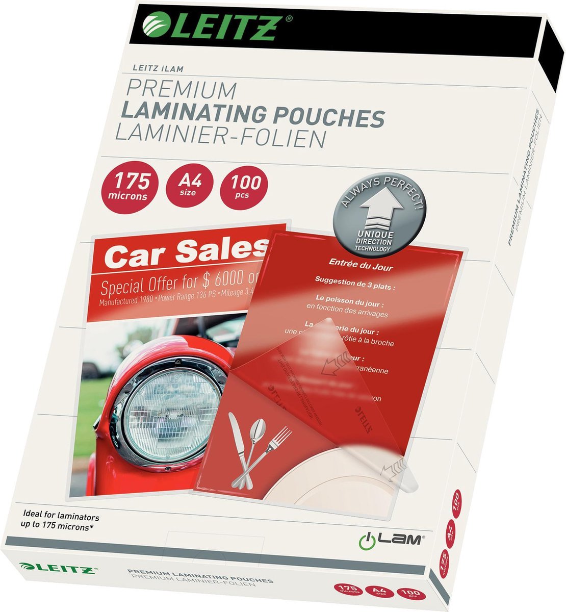 Bolsas plastificadoras udt leitz ilam a4 100 piezas