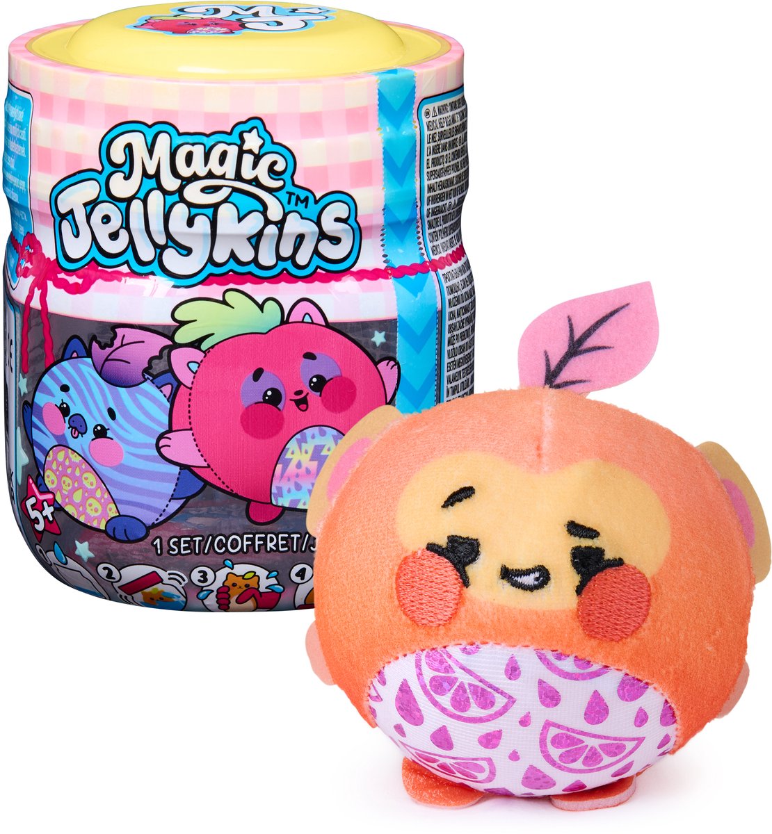 Magic jellykins - verrassingsknuffel in pot - water geactiveerd squishy speelgoed met magische transformatie - 1 stuk (1 van 20 verrassingen) - 7,6 cm