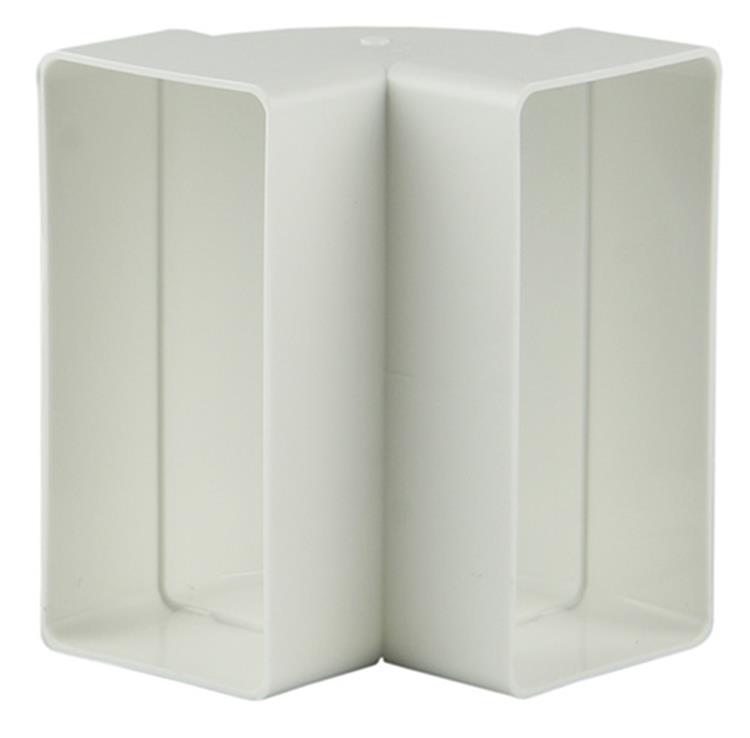 Renson 1006403 - Conexión de esquina de PVC vertical 90° 7015 blanco 110x55mm | 3 piezas