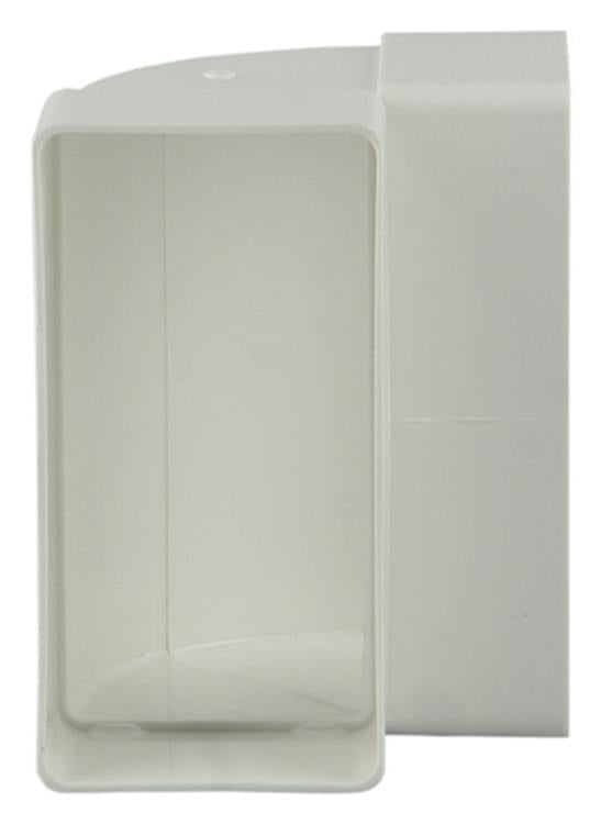 Renson 1006403 - Conexión de esquina de PVC vertical 90° 7015 blanco 110x55mm | 3 piezas