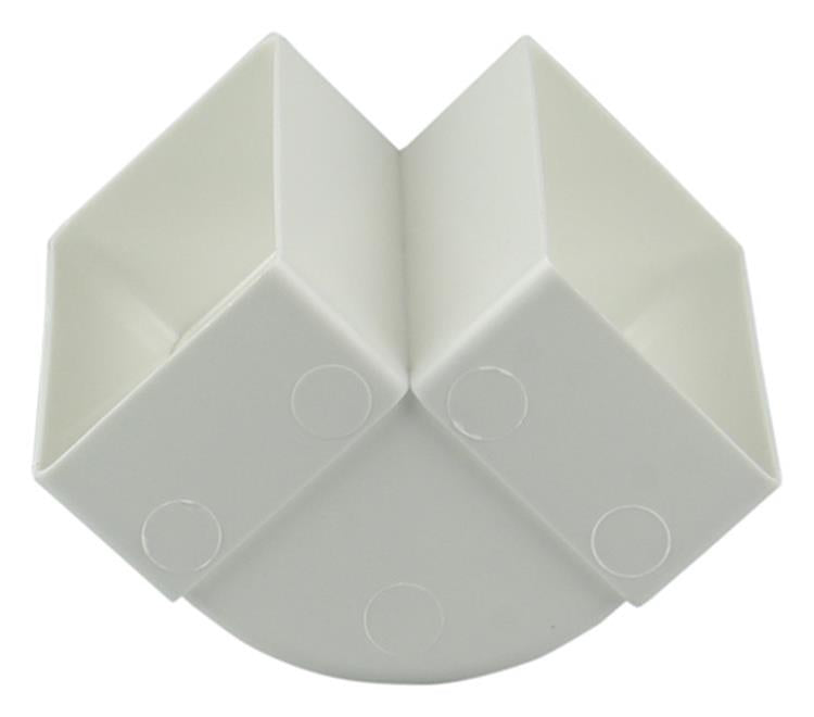 Renson 1006403 - Conexión de esquina de PVC vertical 90° 7015 blanco 110x55mm | 3 piezas
