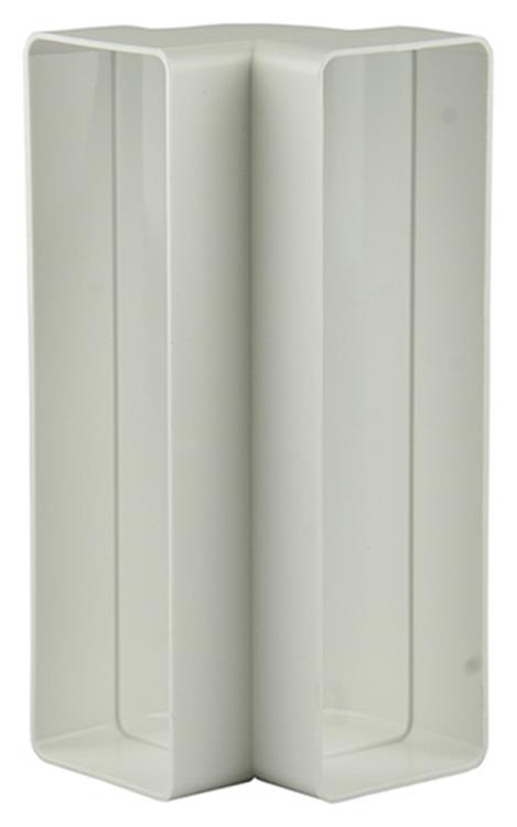Renson 1006404 - Conexión de esquina de PVC vertical 90° 7015 blanco 204x60mm | 3 piezas