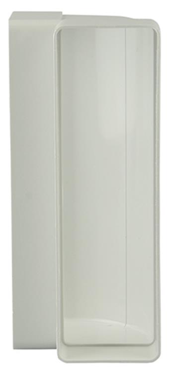 Renson 1006404 - Conexión de esquina de PVC vertical 90° 7015 blanco 204x60mm | 3 piezas