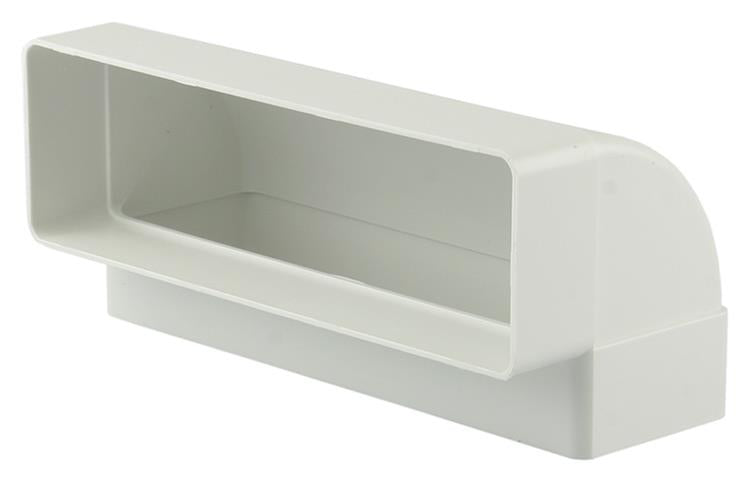 Renson 1006404 - Conexión de esquina de PVC vertical 90° 7015 blanco 204x60mm | 3 piezas