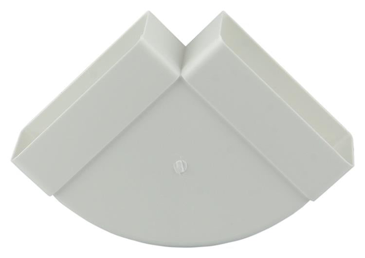 Renson 1006405 - Conexión de esquina de PVC hor.90° 7016 blanco 110x55mm | 3 piezas
