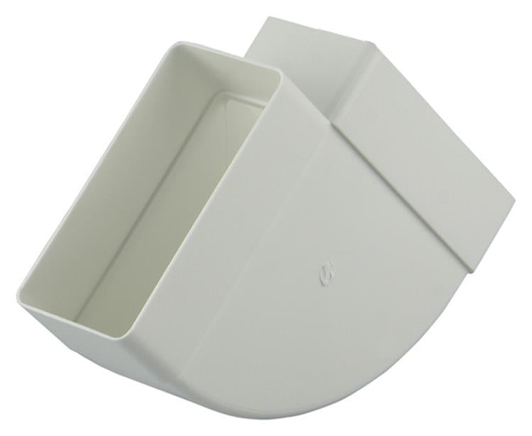 Renson 1006405 - Conexión de esquina de PVC hor.90° 7016 blanco 110x55mm | 3 piezas