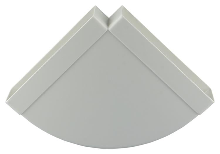 Renson 1006406 - Conexión de esquina de PVC hor.90° 7016 blanco 204x60mm | 3 piezas