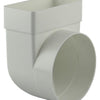 Renson 1006407 - Conexión de esquina de PVC recta redonda 90° 7017 blanco ø 100 | 3 piezas