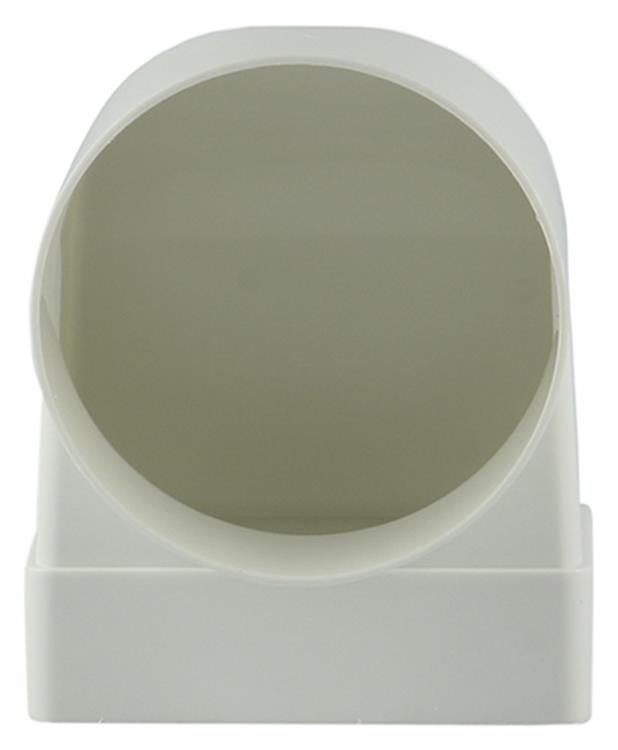 Renson 1006407 - Conexión de esquina de PVC recta redonda 90° 7017 blanco ø 100 | 3 piezas