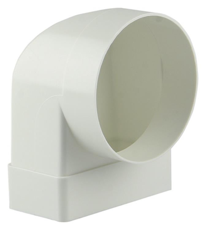 Renson 1006407 - Conexión de esquina de PVC recta redonda 90° 7017 blanco ø 100 | 3 piezas