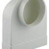 Renson 1006408 - Conexión de esquina de PVC recta redonda 90° 7017 blanco ø 125 | 3 piezas