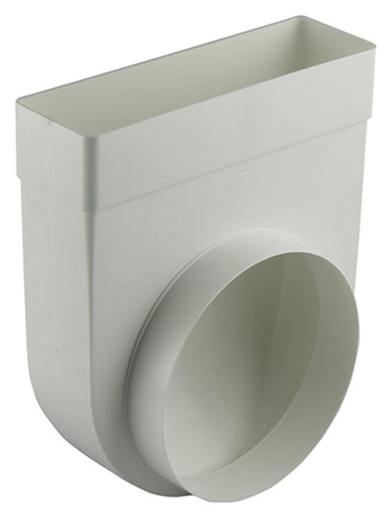 Renson 1006409 - Conexión de esquina de PVC recta redonda 90° 7017 blanco ø 150 | 3 piezas