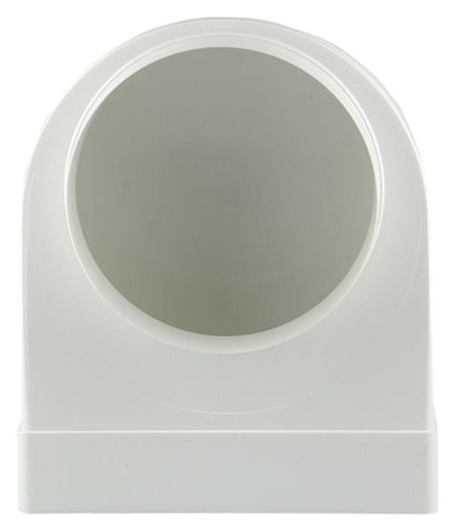 Renson 1006409 - Conexión de esquina de PVC recta redonda 90° 7017 blanco ø 150 | 3 piezas