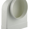 Renson 1006409 - Conexión de esquina de PVC recta redonda 90° 7017 blanco ø 150 | 3 piezas