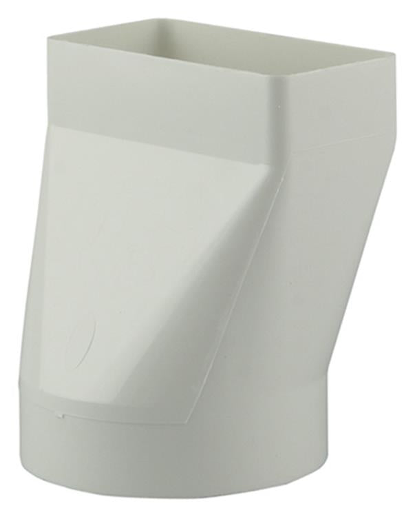 Renson 1006410 - Pieza de conexión de PVC redonda derecha. 7021 blanco ø 100 | 2 piezas