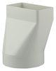 Renson 1006410 - Pieza de conexión de PVC redonda derecha. 7021 blanco ø 100 | 2 piezas