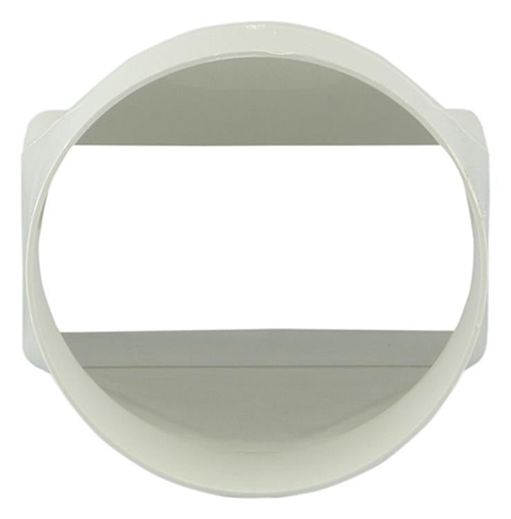 Renson 1006410 - Pieza de conexión de PVC redonda derecha. 7021 blanco ø 100 | 2 piezas