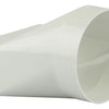 Renson 1006410 - Pieza de conexión de PVC redonda derecha. 7021 blanco ø 100 | 2 piezas