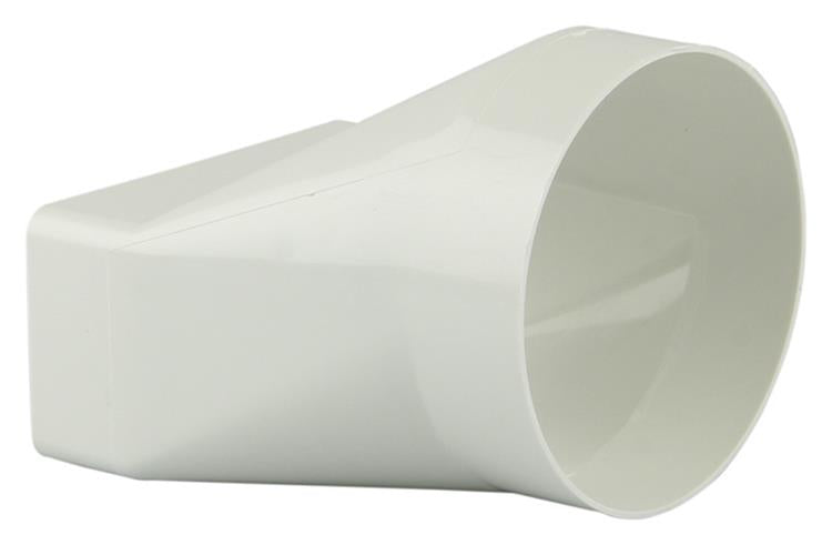 Renson 1006410 - Pieza de conexión de PVC redonda derecha. 7021 blanco ø 100 | 2 piezas