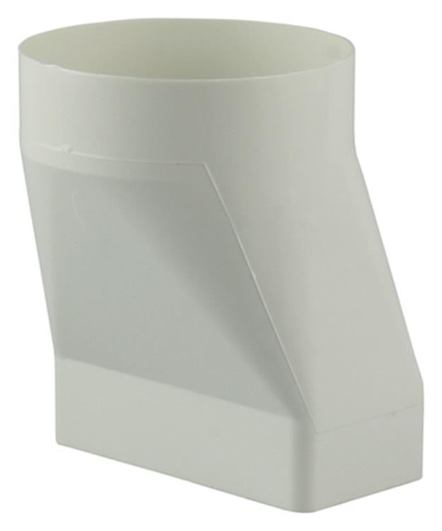 Renson 1006410 - Pieza de conexión de PVC redonda derecha. 7021 blanco ø 100 | 2 piezas
